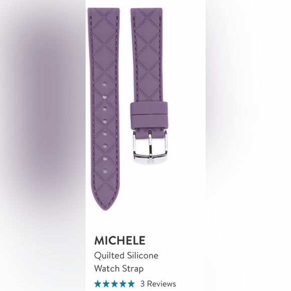 NWT Michele silicone quilted watch strap - Picture 3 of 5